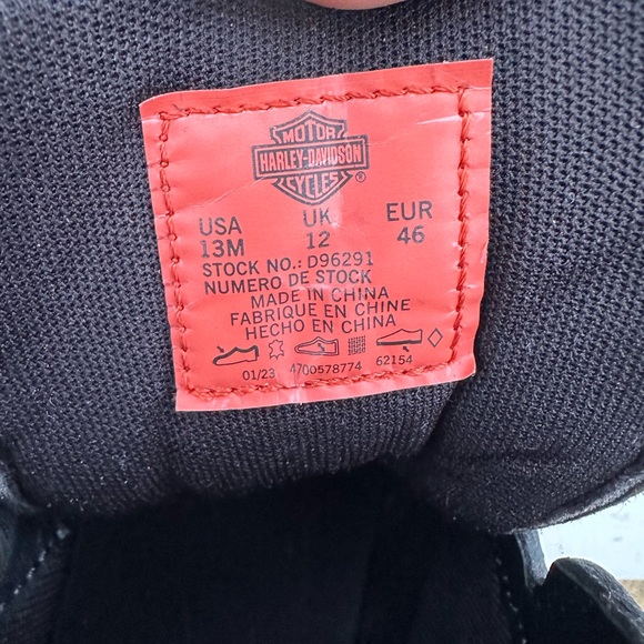 Harley-Davidson Men's 120th Beau 6-Inch Black Leather Motorcycle Boots,SIZE 13 - Picture 6 of 6